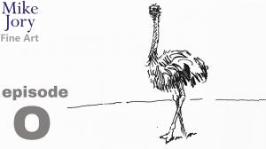 Five minute ostrich drawing - Animal Alphabet Challenge - Episode O